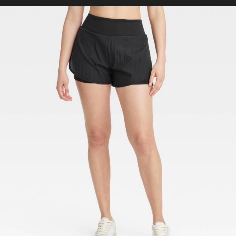 Women's Woven High-Rise 2-in-1 Run
Shorts 3" - All In Motion™ Black M